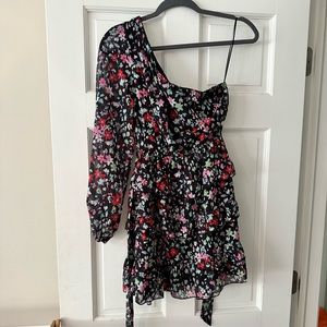 Floral One Shoulder Mini Dress